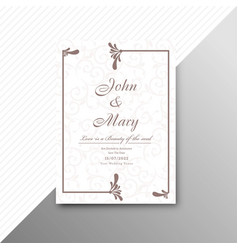 Abstract Stylish Wedding Invitation Card Floral