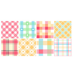 Seamless Picnic Check Pattern Pastel Blanket