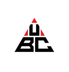 Ubc Triangle Letter Logo Design With Triangle