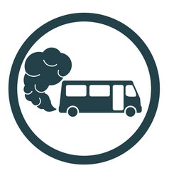 Prohibiting Hazardous Exhaust Gas Sign Bus Icon