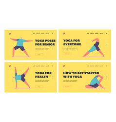 Yoga For Seniors Landing Page Template Set Old