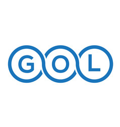 Gol Letter Logo Design On White Background