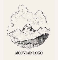 Mountain Logo Hand Drawn