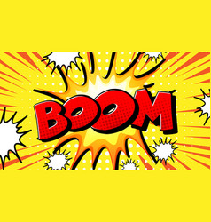 Boom Retro Comic Speech Bubble And Effect In Pop