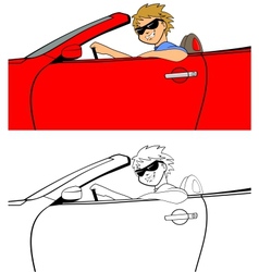 Cool Guy In Convertible