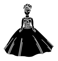 Hand Drawn Woman In Dress Cut Out