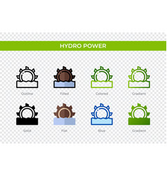 Hydro Power Icon In Different Style Power