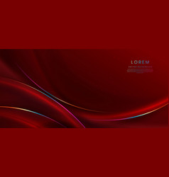 Abstract 3d Curved Red Shape On Red Background