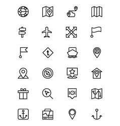 Map And Navigation Line Icons 4