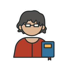 Profession Teacher Worker Avatar Fill Style Icon