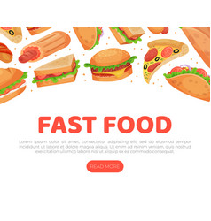 Fast Food Landing Page Template Sandwich Burgers