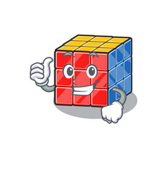 Funny Rubic Cube Making Thumbs Up Gesture