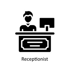 Receptionist Solid Icon Design