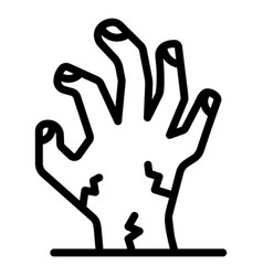 Zombie Hand Line Icon