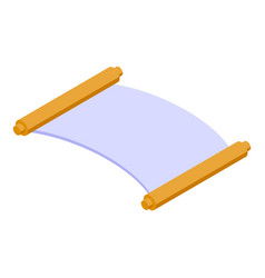 Board Scroll Icon Isometric Chinese Roll