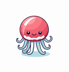 Cute Jellyfish Kawaii Isolated Icon Design