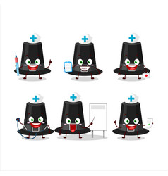 Doctor Profession Emoticon With Black Pilgrims