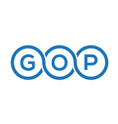 Gop Letter Logo Design On White Background