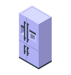 Kitchen Fridge Icon Isometric Wood