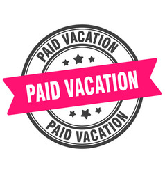 Paid Vacation Stamp Label