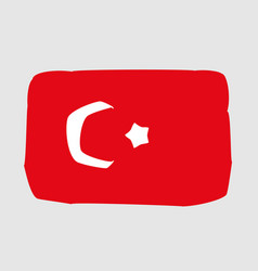 Painted Flag Of Turkey