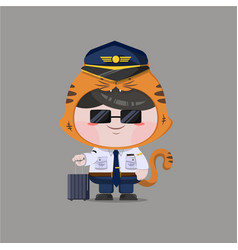 A Little Boy Wearing Pilot Cat Costume