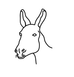 Animal Donkey Icon Design Clip Art Line