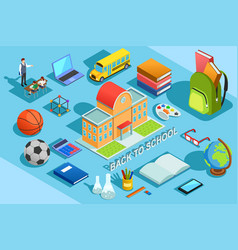 Back To School Isometric Objects