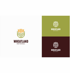 Grain Wheat Field Logo Concept Agriculture Wheat