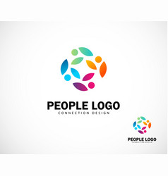 People Abstract Logo Creative Connect Team Grub