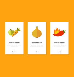 Vegetables Flat Icon Set