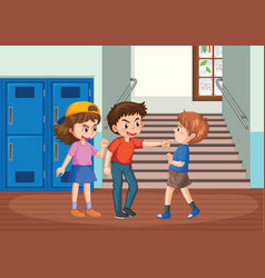 Bullying Kids School Scene