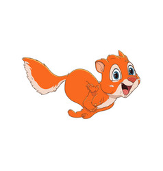 Cute Squirrel Cartoon Running