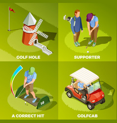 Golf 2x2 Isometric Design Concept