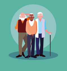 Group Old Men Avatar Character