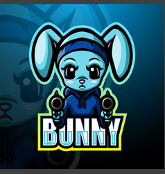 Shooter Bunny Mascot Esport Logo Design