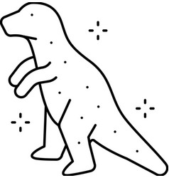 Dinosaur Jelly Candy Gummy Line Icon