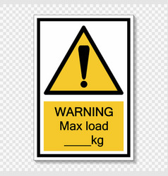 Symbol Warning Max Load Kgsign Label