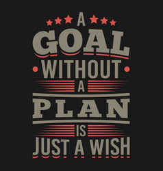 A Goal Without Plan Is Just Wish Motivational