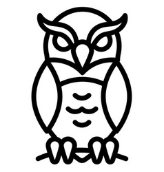 Horror Owl Line Icon