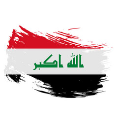 Iraq Brush Stroke Flag Background Hand Drawn