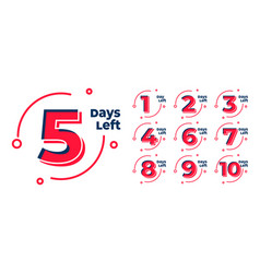 Flat Countdown Timer Days Left To Go For Website