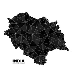 Triangle Filled Himachal Pradesh State Map