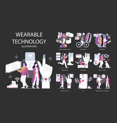 Wearable Technology Concept Flat