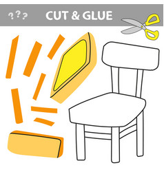 Cut And Glue - Simple Game For Kids Chair Paper