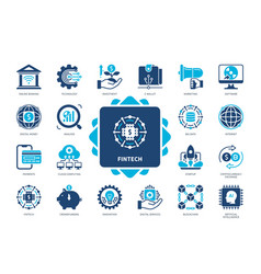 Fintech Solid Icon Set