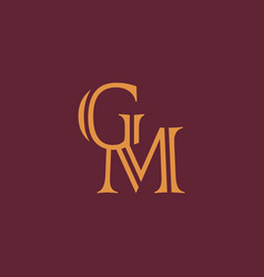 Gm G M Letter Logo Design Creative Modern Letters