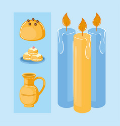 Hanukkah Festive Icon Set