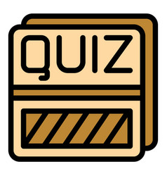 Quiz Test Icon Flat