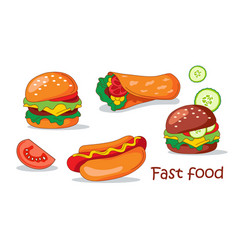 Set Of Fast Food